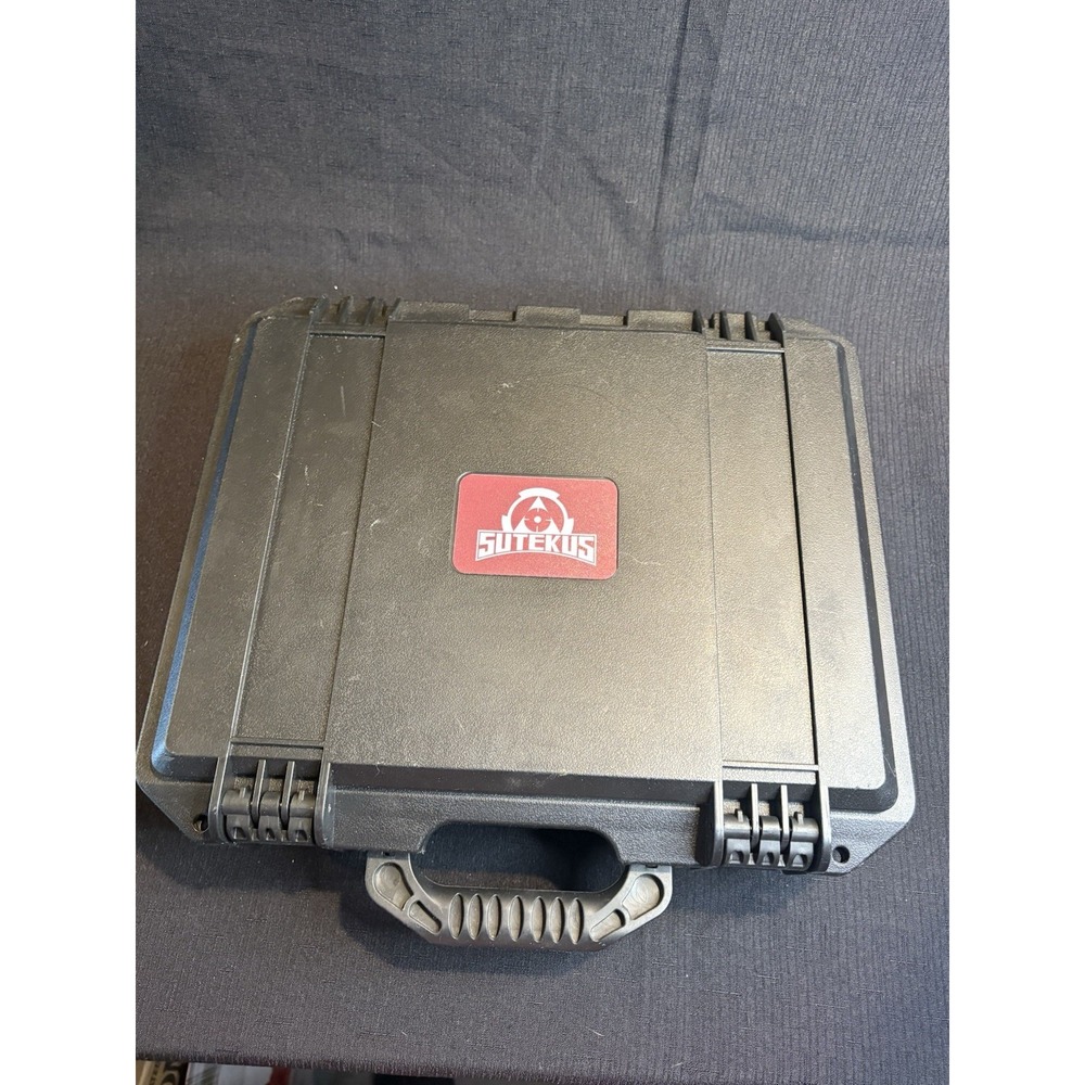 Sutekus Hard Pistol Case Waterproof Handgun Carrying Case with Foam Black Large
